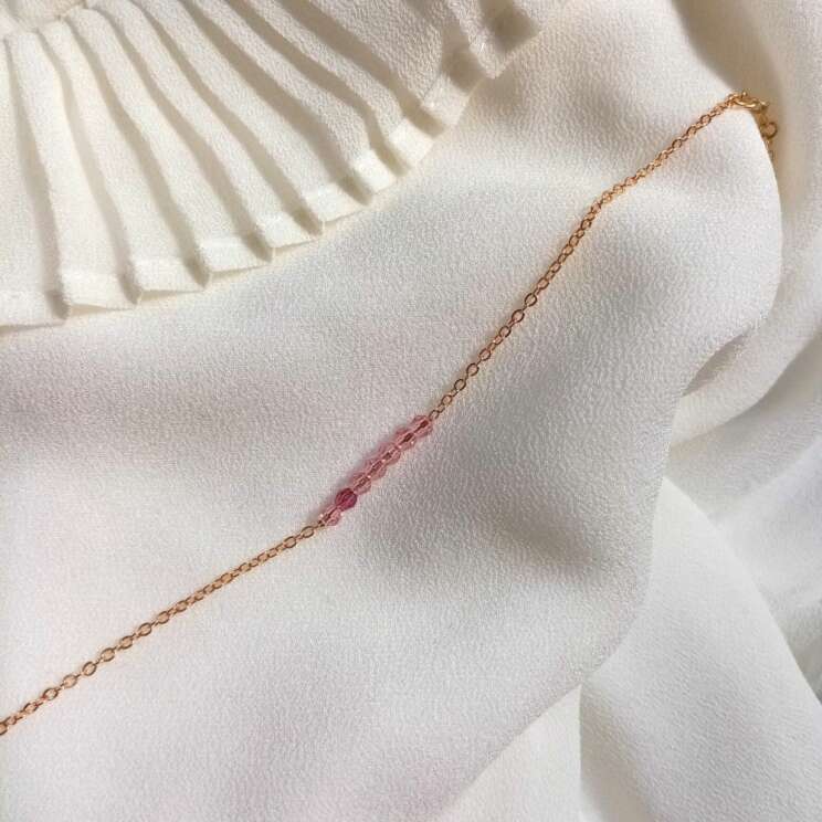 Lycia, bracelets plaqué or et perles de couleurs - Bijoux Originelle