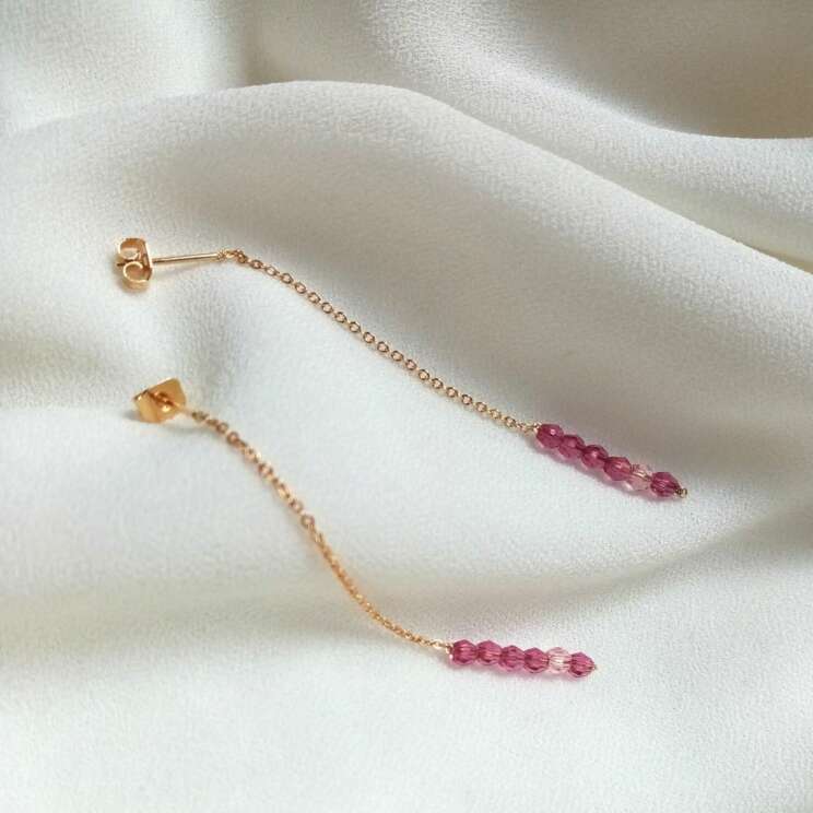 Erena, boucles d'oreilles plaqué or et perles - Bijoux Originelle